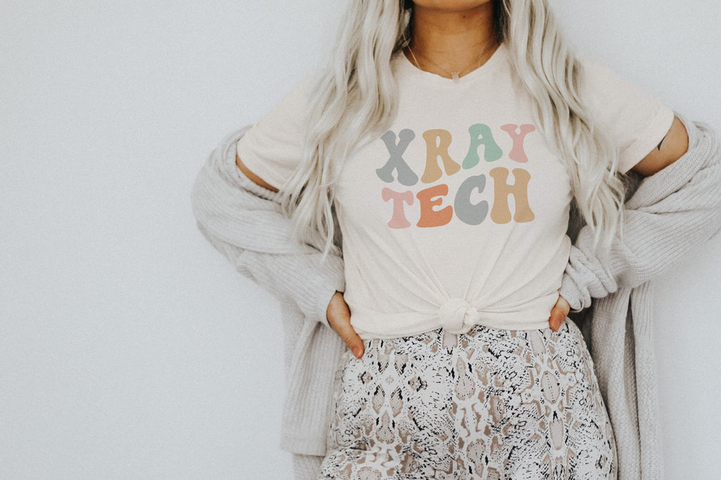 Groovy Xray Tech Shirt, Radiology Team Shirts, Radiologic Technologist Student School Grad, Rad Tech, Radiographer Gift, Unisex Graphic Tee