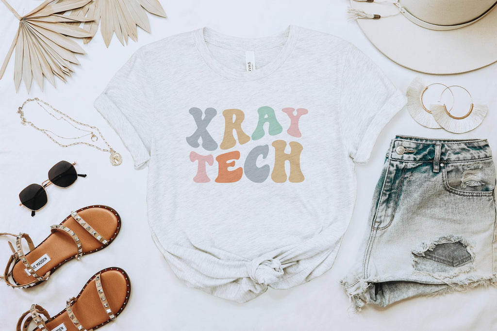 Groovy Xray Tech Shirt, Radiology Team Shirts, Radiologic Technologist Student School Grad, Rad Tech, Radiographer Gift, Unisex Graphic Tee