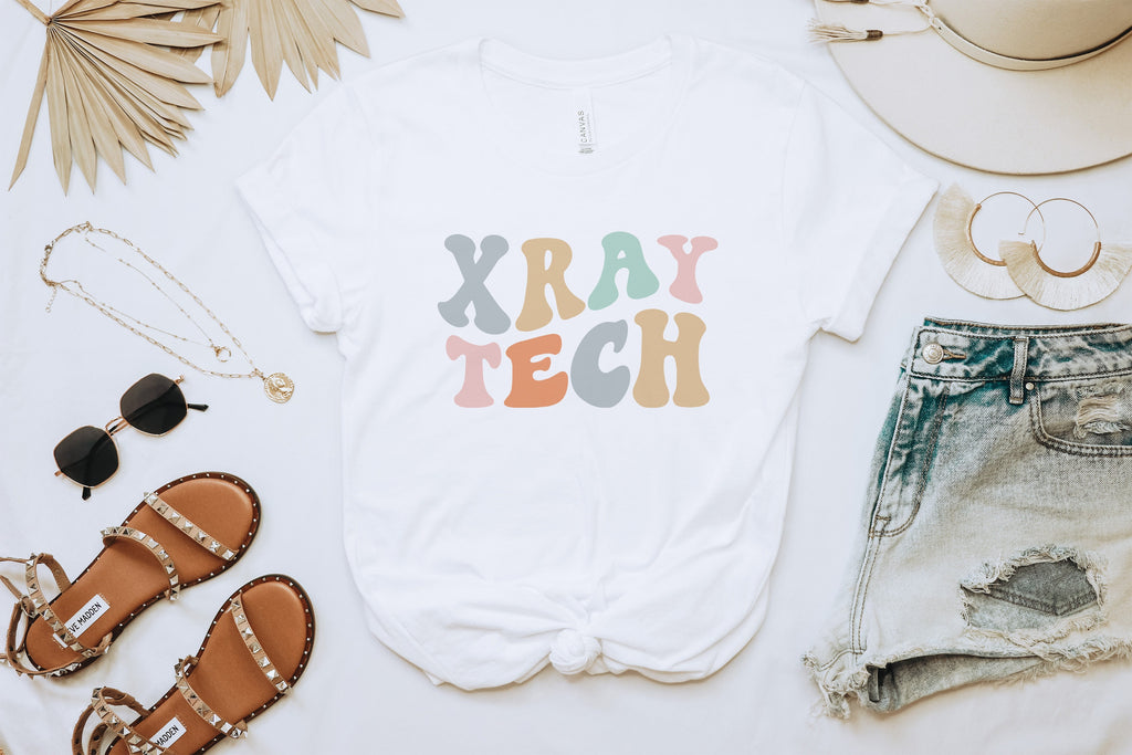 Groovy Xray Tech Shirt, Radiology Team Shirts, Radiologic Technologist Student School Grad, Rad Tech, Radiographer Gift, Unisex Graphic Tee