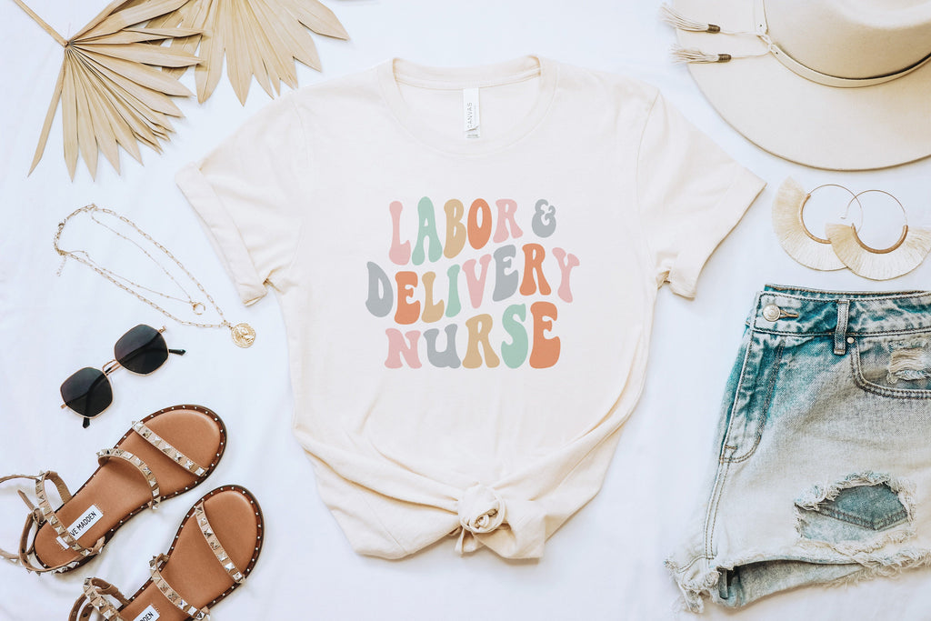 Groovy L&D Nurse Shirt, Labor And Delivery New Future Nurse Gift Idea, Nursing School Student Grad, Nurse Shirts, Unisex Graphic Tee