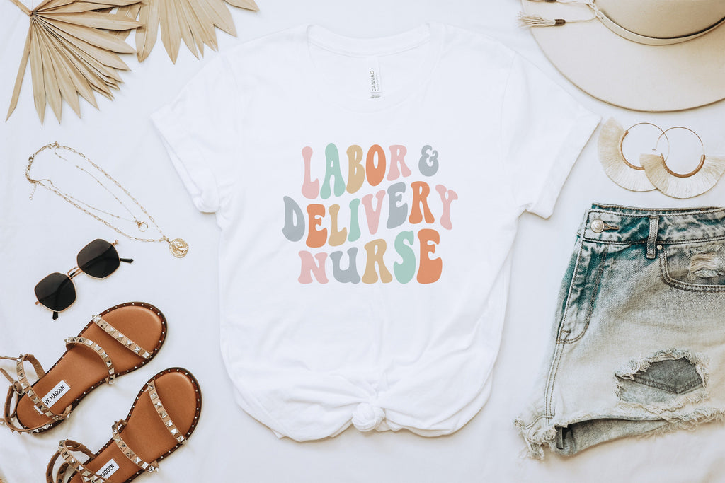 Groovy L&D Nurse Shirt, Labor And Delivery New Future Nurse Gift Idea, Nursing School Student Grad, Nurse Shirts, Unisex Graphic Tee