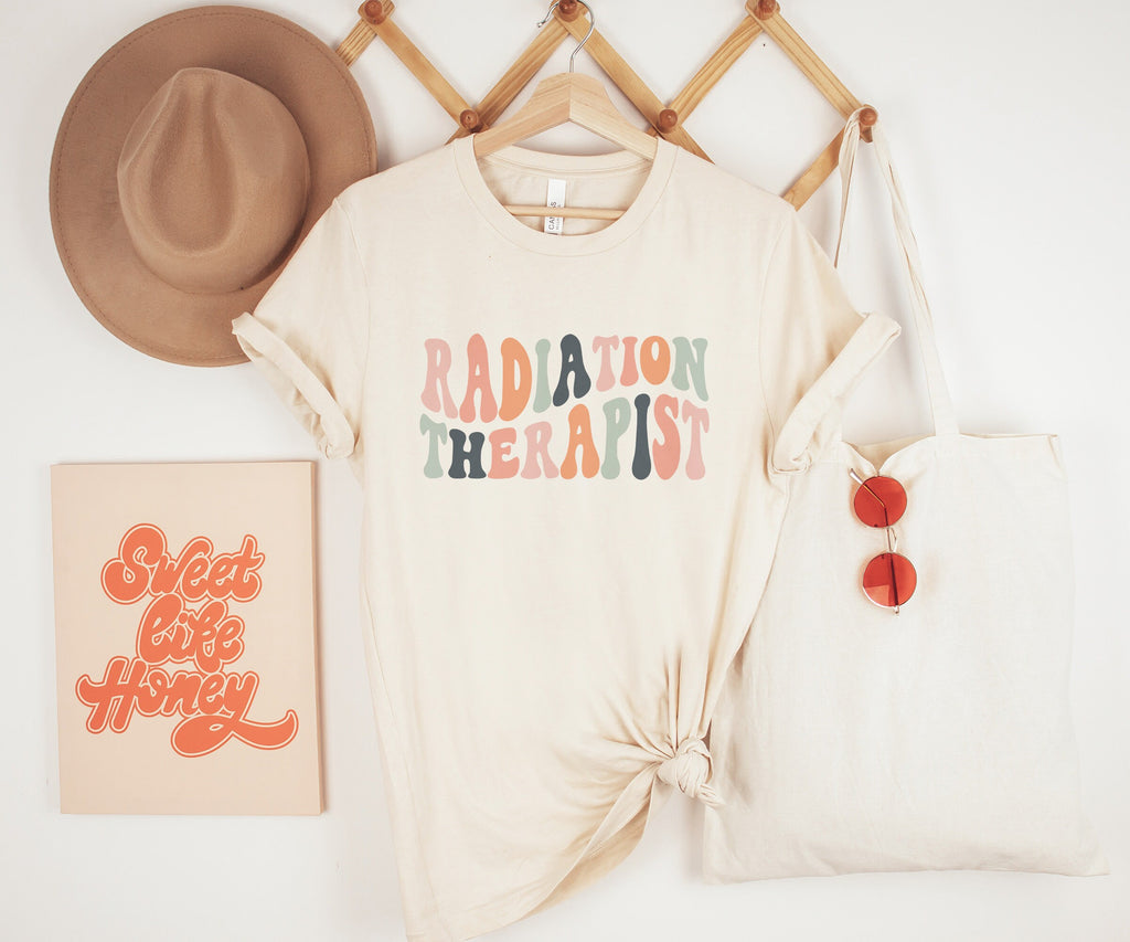 Groovy Radiation Therapist Shirt, Radiographer, Rad Therapy, Radiotherapist, Graduate Office Group Coworker Gift, Unisex Graphic Tee