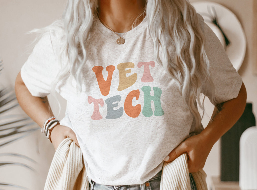 Groovy Vet Tech Shirt, Veterinary Technologist, Veterinary Technician, Paraveterinary Worker, Graduation Gift, Unisex Graphic Tee