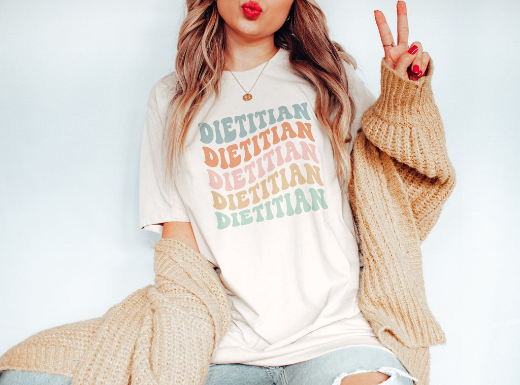 Groovy Dietitian Shirt, Gift For Nutritionist, Dietetics School Graduate, Gift For New Registered Dietitian (RD), Unisex Graphic Tee