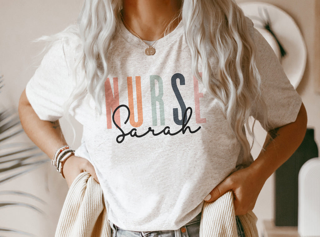 Custom Nurse Gift, Nurse Name Shirt, Personalized Gift For Nurses, Nursing School Student, Customized Graduation Gift, Unisex Graphic Tee