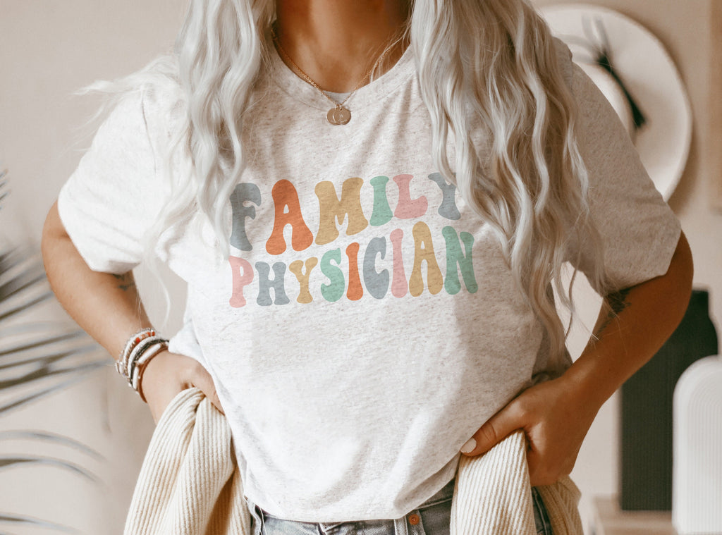 Groovy Family Physician Shirt, Gift For New Doctor, MD Shirt, Family Medicine, Office Group Coworker Gift, Unisex Graphic Tee