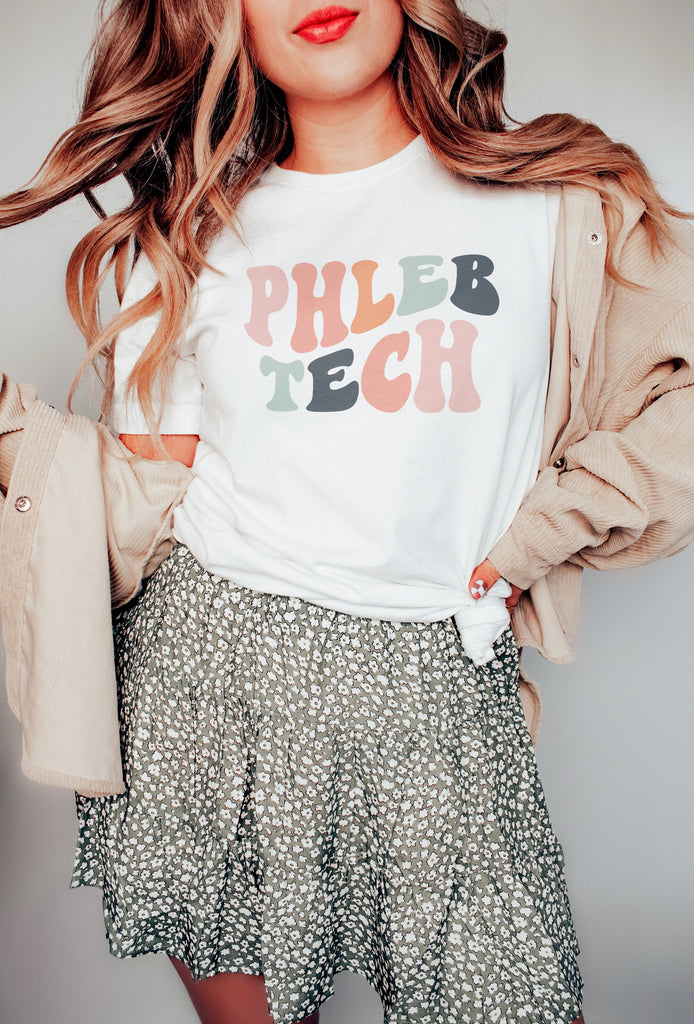 Groovy Phlebotomist Shirt, Phleb Tech, Phlebotomy Technician, Gift For New Phlebotomist, Office Group Coworker Gift, Unisex Graphic Tee
