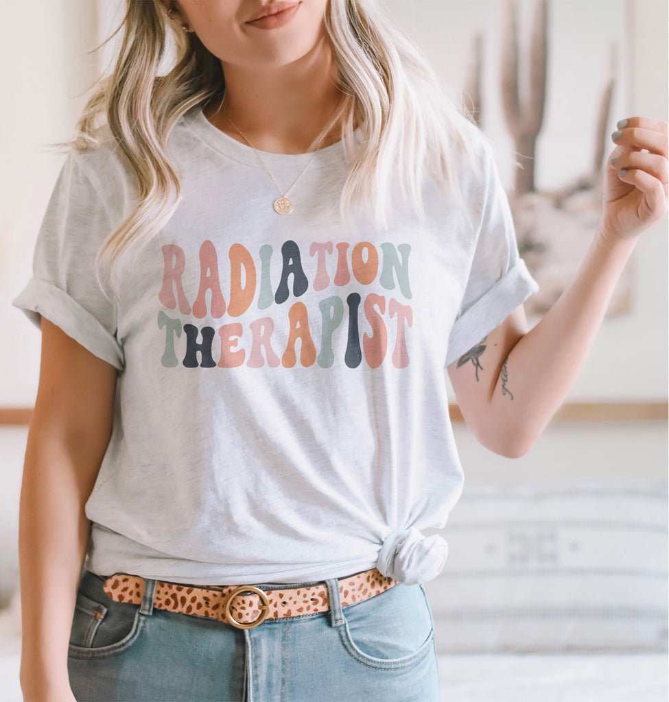 Groovy Radiation Therapist Shirt, Radiographer, Rad Therapy, Radiotherapist, Graduate Office Group Coworker Gift, Unisex Graphic Tee