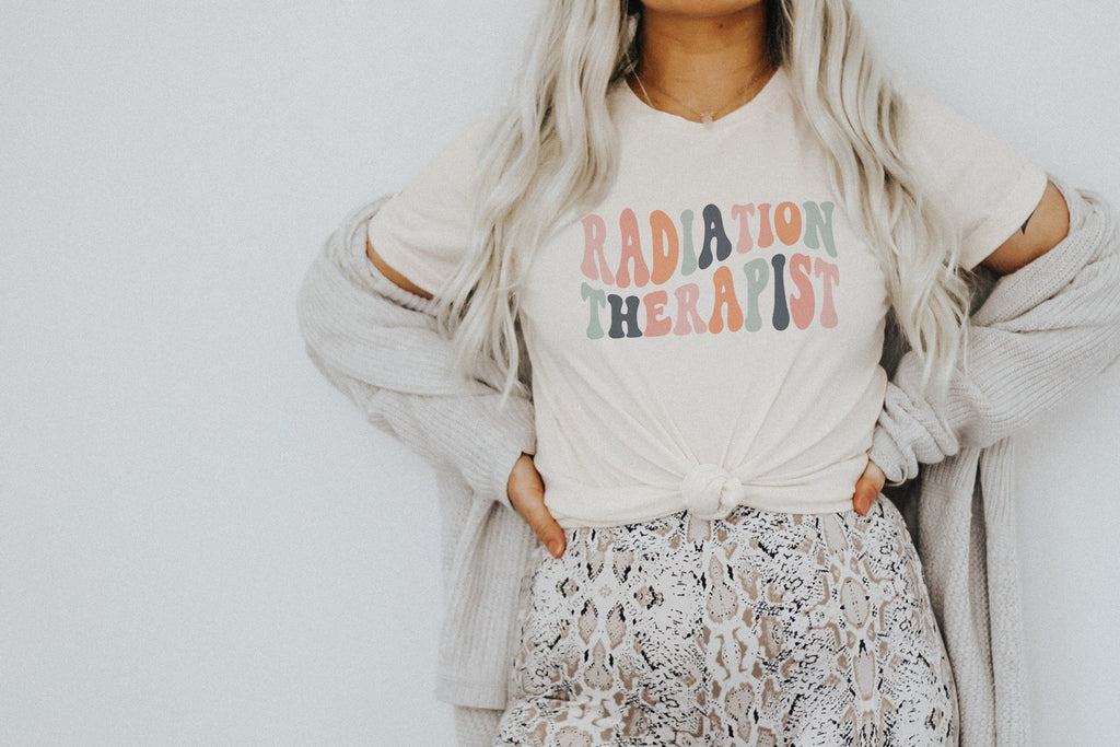 Groovy Radiation Therapist Shirt, Radiographer, Rad Therapy, Radiotherapist, Graduate Office Group Coworker Gift, Unisex Graphic Tee
