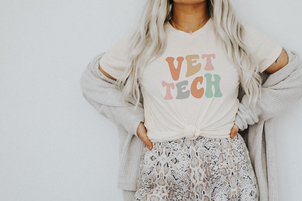 Groovy Vet Tech Shirt, Veterinary Technologist, Veterinary Technician, Paraveterinary Worker, Graduation Gift, Unisex Graphic Tee