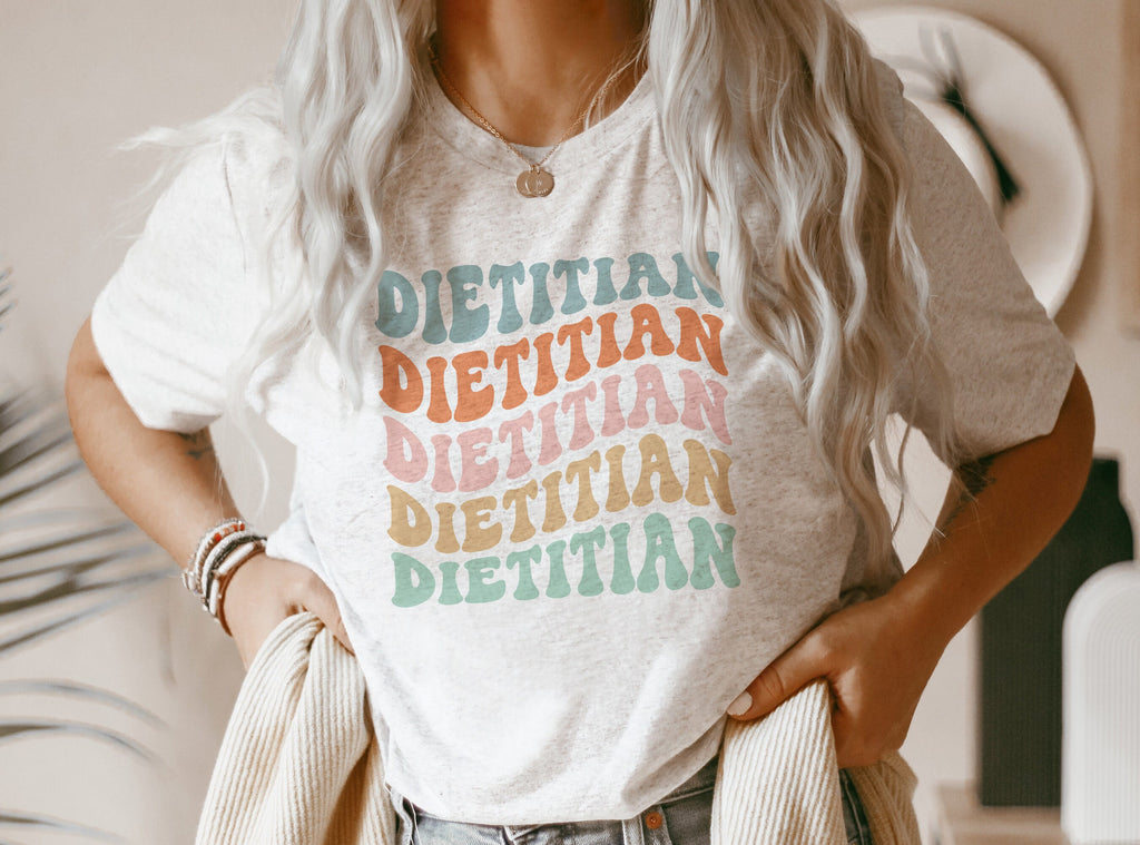 Groovy Dietitian Shirt, Gift For Nutritionist, Dietetics School Graduate, Gift For New Registered Dietitian (RD), Unisex Graphic Tee