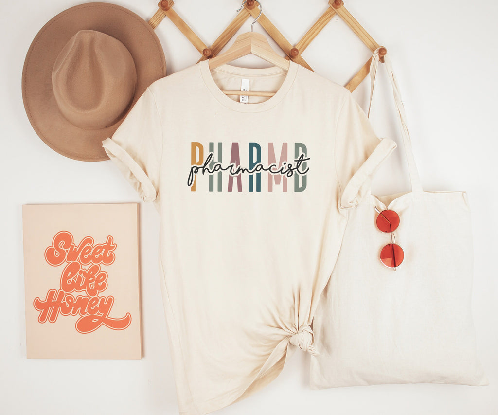 PharmD Multicolor Shirt, Gift For Pharmacist, Pharmacy Shirts, Graduation Gift, Pharmacology School Grad Student, Unisex Graphic Tee