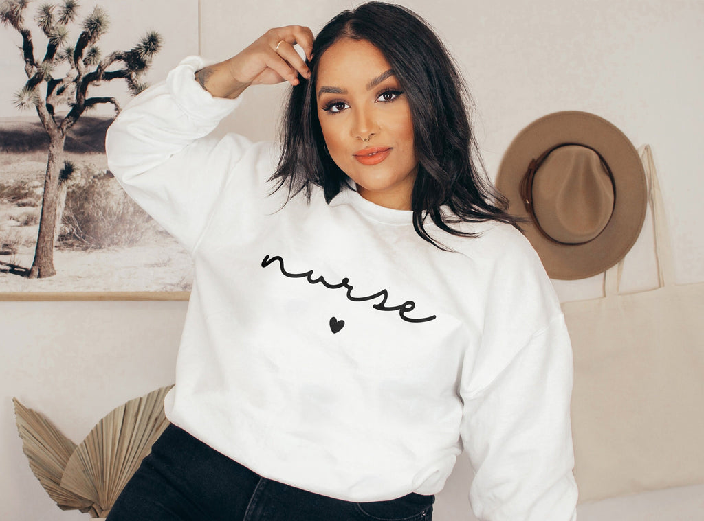 Nurse Love Sweatshirt, Retro Nurse Shirts, Graduation Gift, Nursing School, Nurses Week Appreciation, RN, Unisex Crewneck Sweatshirt