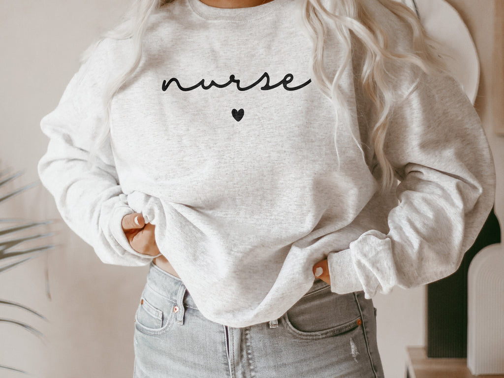 Nurse Love Sweatshirt, Retro Nurse Shirts, Graduation Gift, Nursing School, Nurses Week Appreciation, RN, Unisex Crewneck Sweatshirt