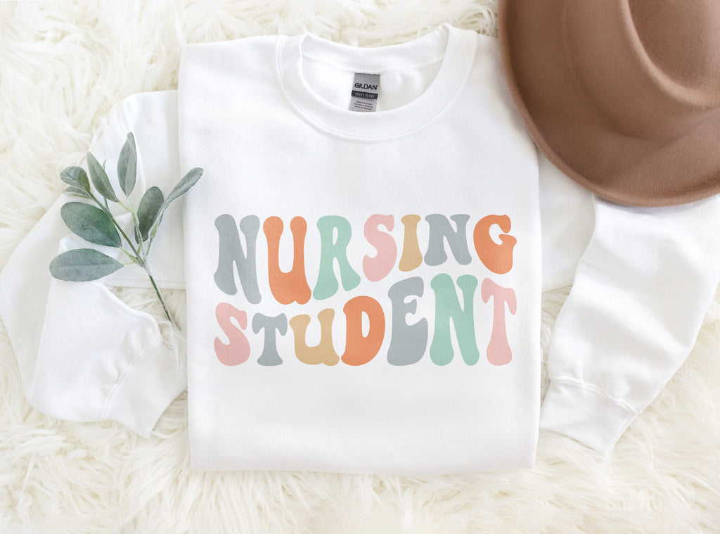 Groovy Nursing Student Sweatshirt, Future Nurse Shirt, Gift For New Nurse To Be, Nursing School Clinicals, Unisex Crewneck Sweatshirt