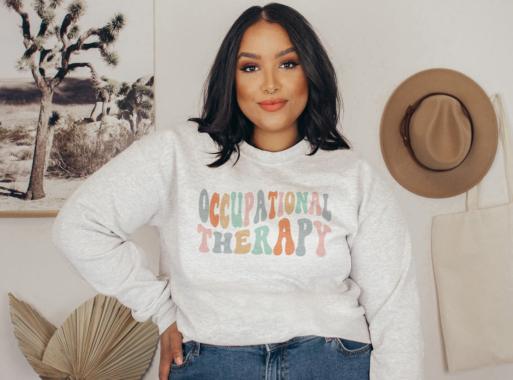 Groovy Occupational Therapy Sweater, OT Grad Shirt, Occupational Therapy Student, COTA Gift For Her, OTLife Shirt, Crewneck Sweatshirt