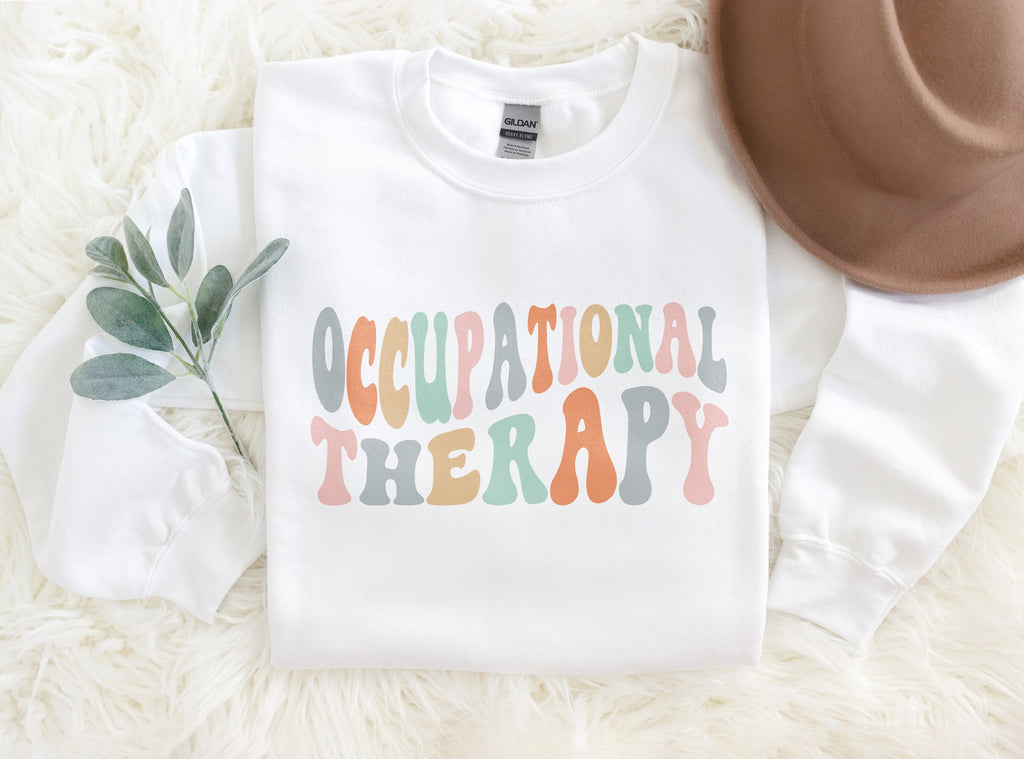 Groovy Occupational Therapy Sweater, OT Grad Shirt, Occupational Therapy Student, COTA Gift For Her, OTLife Shirt, Crewneck Sweatshirt