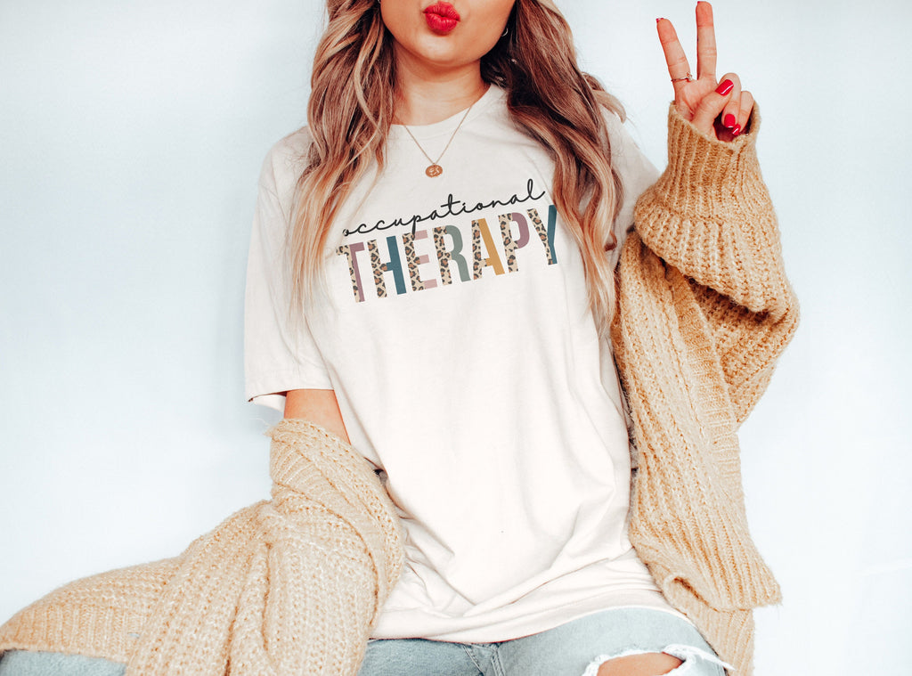 Occupational Therapy Leopard Shirt, OT Shirts, COTA, Assistant Shirt, Graduation Gift, OT Life, Gift For Therapist, Unisex Graphic Tee