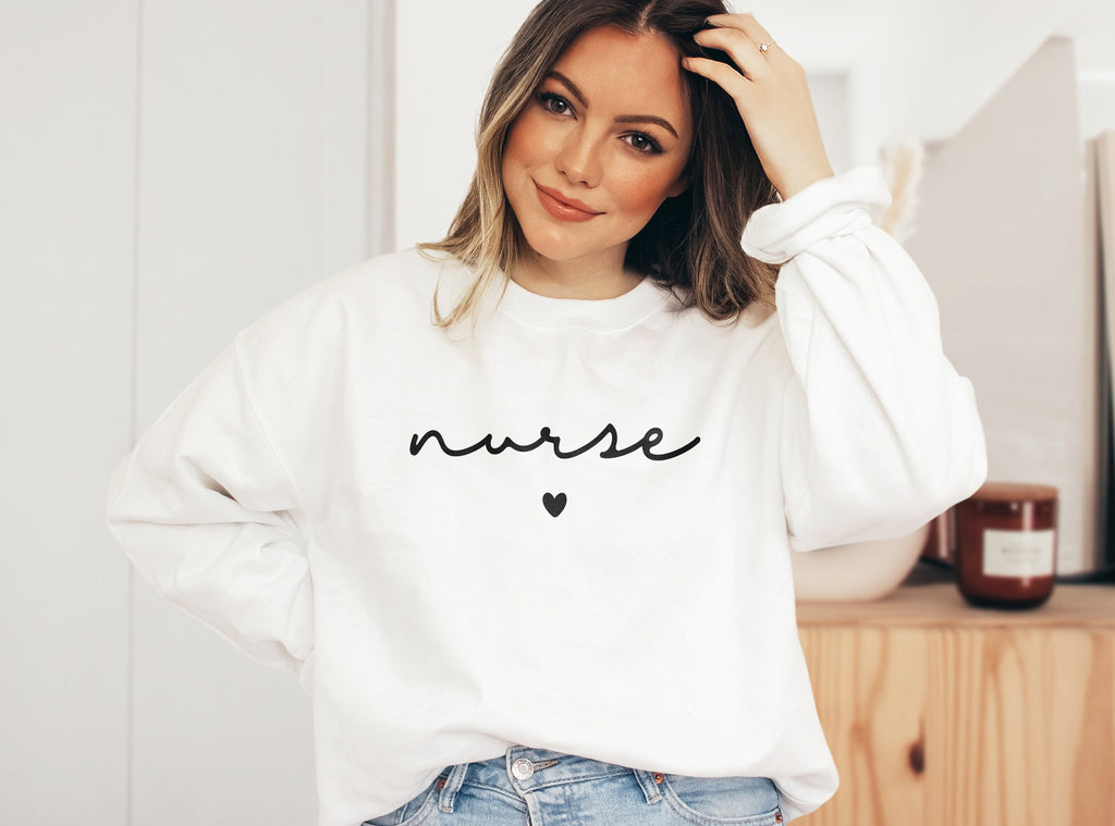 Nurse Love Sweatshirt, Retro Nurse Shirts, Graduation Gift, Nursing School, Nurses Week Appreciation, RN, Unisex Crewneck Sweatshirt