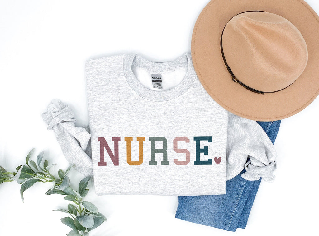 Nurse Heart Sweatshirt - RN LPN - New Nurse - Gift For Nurse - Nursing School Grad - Nurse Life - Unisex Crewneck Sweatshirt