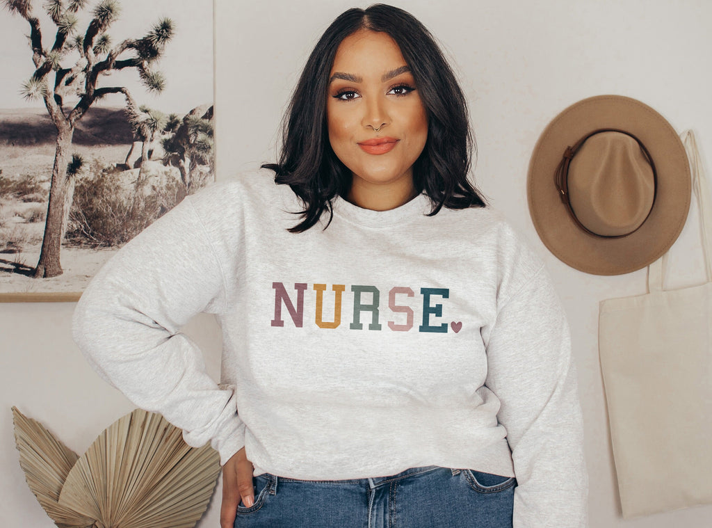 Nurse Heart Sweatshirt - RN LPN - New Nurse - Gift For Nurse - Nursing School Grad - Nurse Life - Unisex Crewneck Sweatshirt