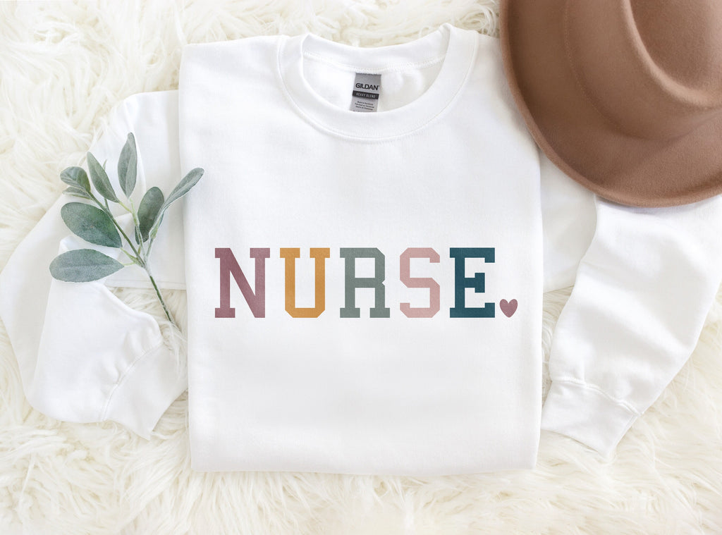 Nurse Heart Sweatshirt - RN LPN - New Nurse - Gift For Nurse - Nursing School Grad - Nurse Life - Unisex Crewneck Sweatshirt