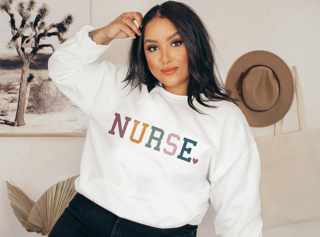 Nurse Heart Sweatshirt - RN LPN - New Nurse - Gift For Nurse - Nursing School Grad - Nurse Life - Unisex Crewneck Sweatshirt