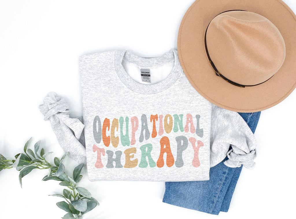 Groovy Occupational Therapy Sweater, OT Grad Shirt, Occupational Therapy Student, COTA Gift For Her, OTLife Shirt, Crewneck Sweatshirt