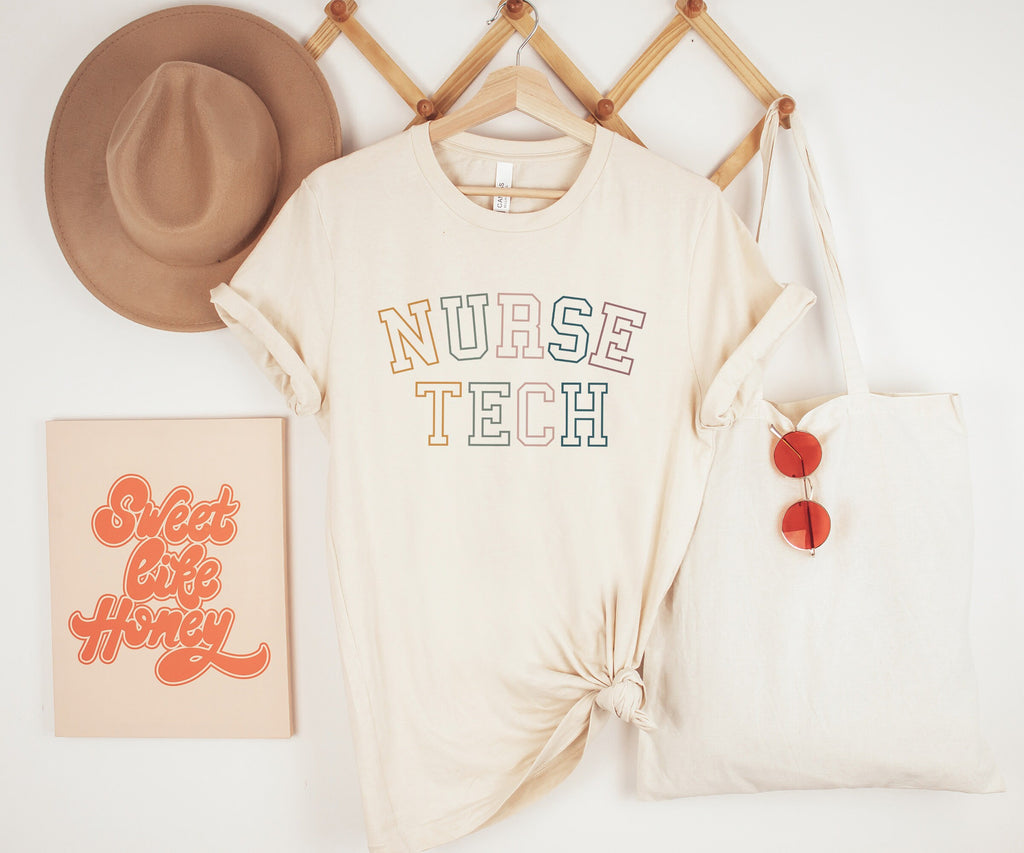Retro Nurse Tech Shirt, Nurse Technician, NT Shirt, New Future Nurse Gift Idea, Nurses Aide, Nurse Life, Unisex Graphic Tee