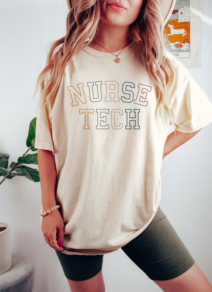 Retro Nurse Tech Shirt, Nurse Technician, NT Shirt, New Future Nurse Gift Idea, Nurses Aide, Nurse Life, Unisex Graphic Tee
