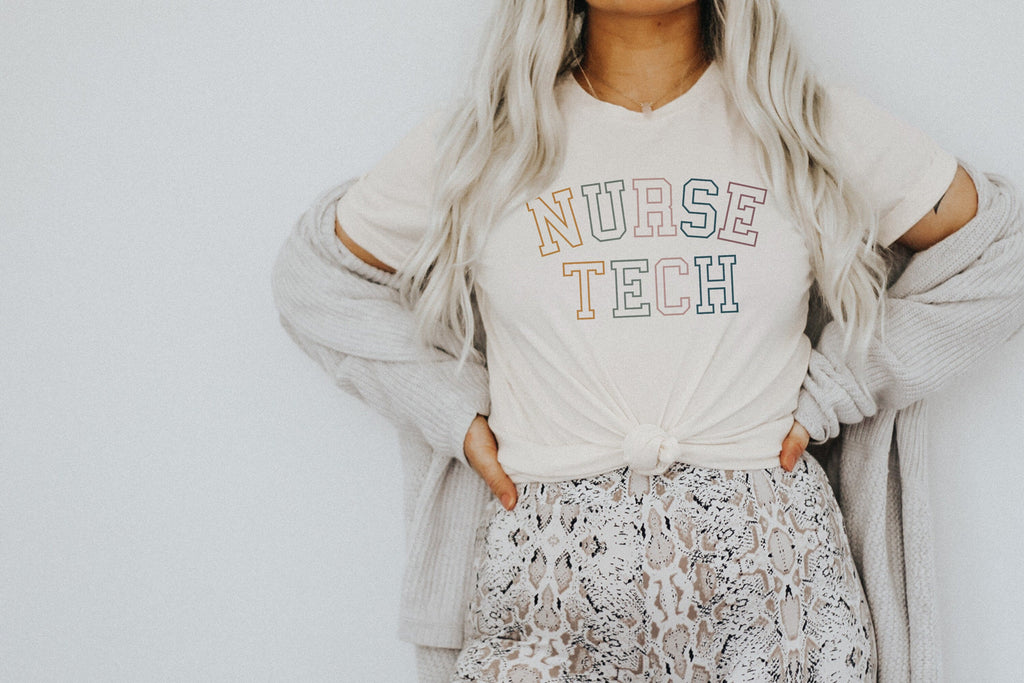 Retro Nurse Tech Shirt, Nurse Technician, NT Shirt, New Future Nurse Gift Idea, Nurses Aide, Nurse Life, Unisex Graphic Tee